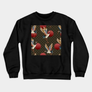 Crane bird pattern Crewneck Sweatshirt